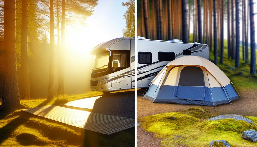 comparing rvs and tents