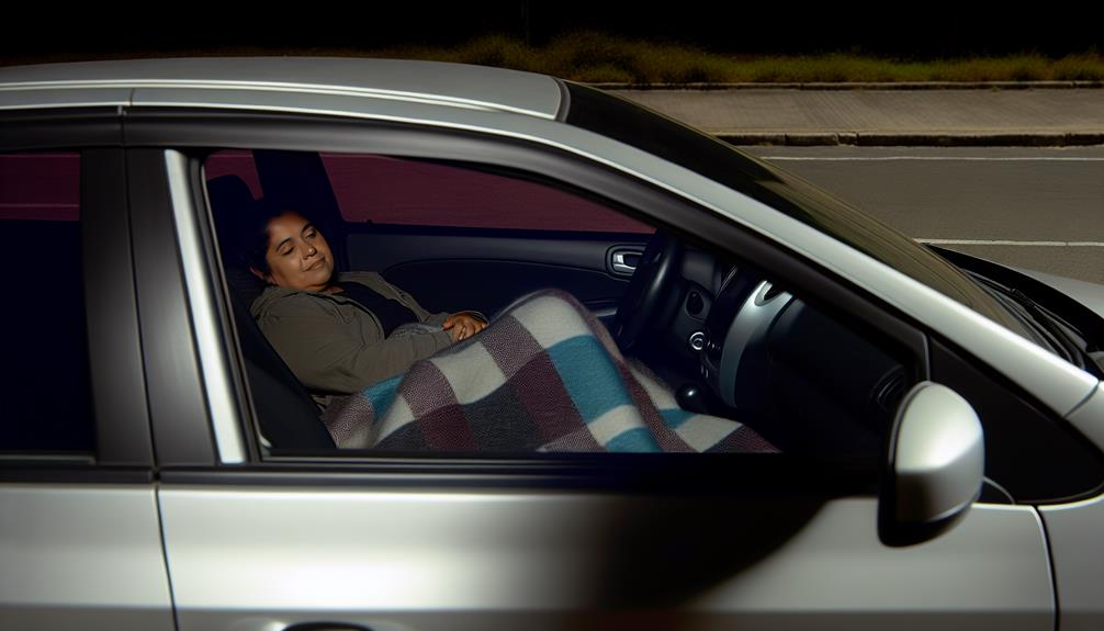 sleeping in cars legality
